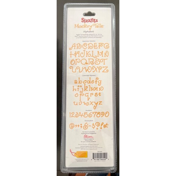Sizzix Sizzlits Monkey Tails Font Alphabet Die Set by Stu Kilgour 38-8031 - Picture 4 of 4